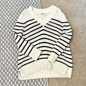 Striped Zara chunky knit sweater